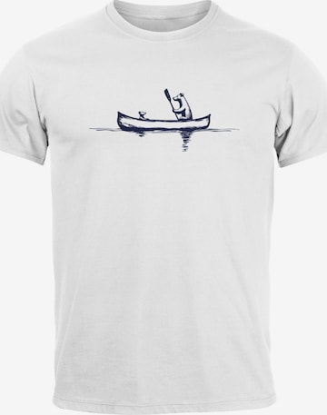 Neverless Shirt 'Bär Kanu' in White: front