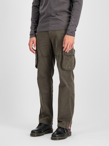 ALPHA INDUSTRIES Regular Cargo trousers 'Jet' in Grey: front