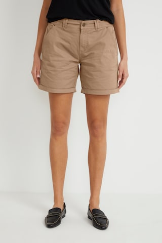 CULTURE Regular Broek 'carla' in Beige: voorkant