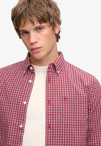 Superdry & Co Comfort fit Button Up Shirt in Red