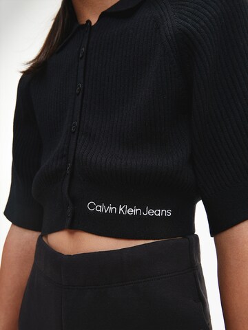 Calvin Klein Jeans Strickjacke in Schwarz