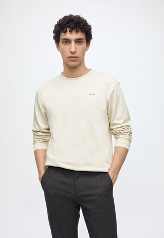 G-STAR Shirt 'True' in Beige: voorkant