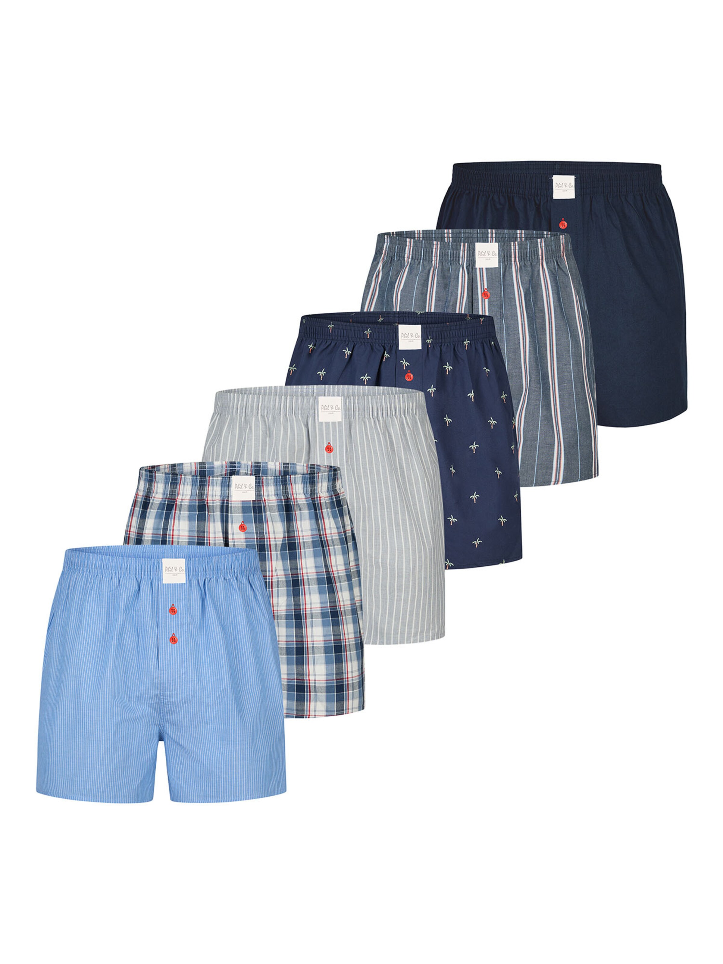 Phil & Co. Berlin Boxershorts ' Classics ' in de kleur Gemengde kleuren, Productweergave