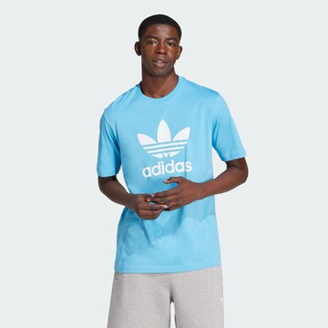 ADIDAS ORIGINALS - Camisa 'Adicolor Trefoil' em azul: frente