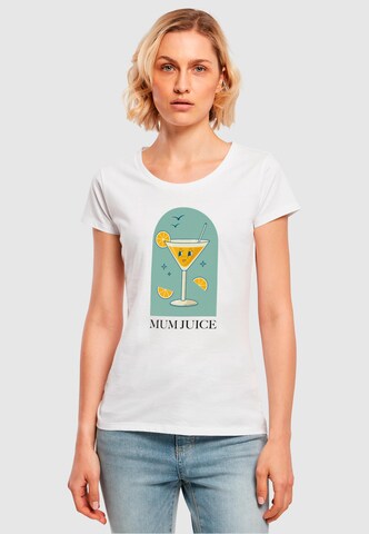 ABSOLUTE CULT Shirt 'Mother's Day - Mum Juice' in Wit: voorkant
