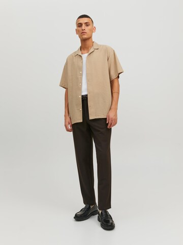 JACK & JONES Regular Fit Hemd 'Palma' in Beige