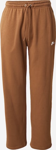 Loosefit Pantalon 'Club' Nike Sportswear en marron : devant