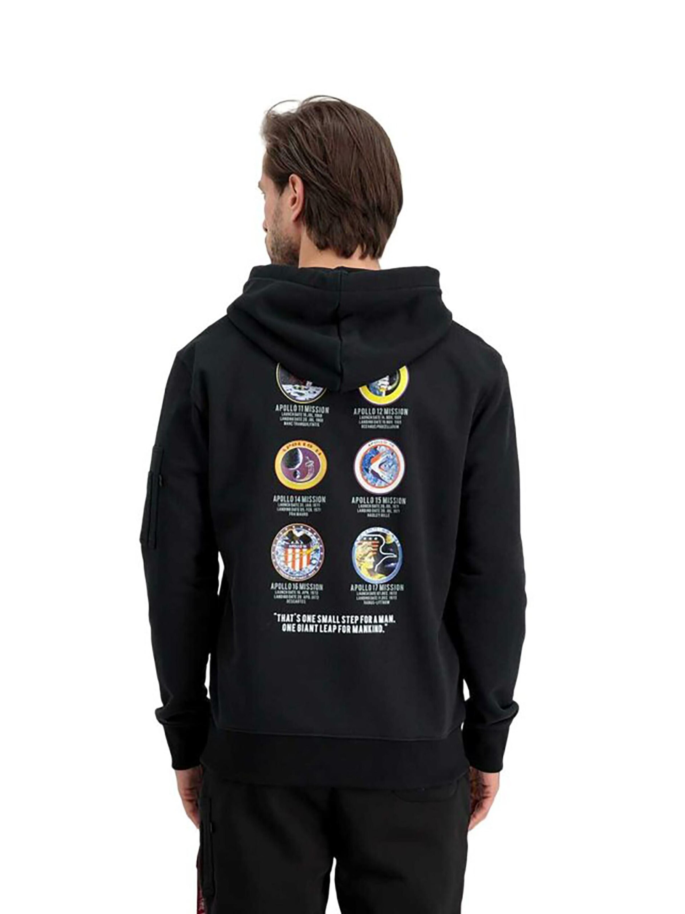 ALPHA INDUSTRIES Sweatshirt 'Apollo Mission'‌‌ in Schwarz