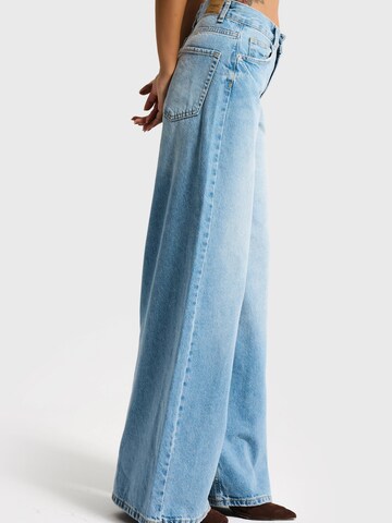 IT'S BASIC Wide leg Jeans 'ELENA Palazzo Mid Rise Jeans' in Blue