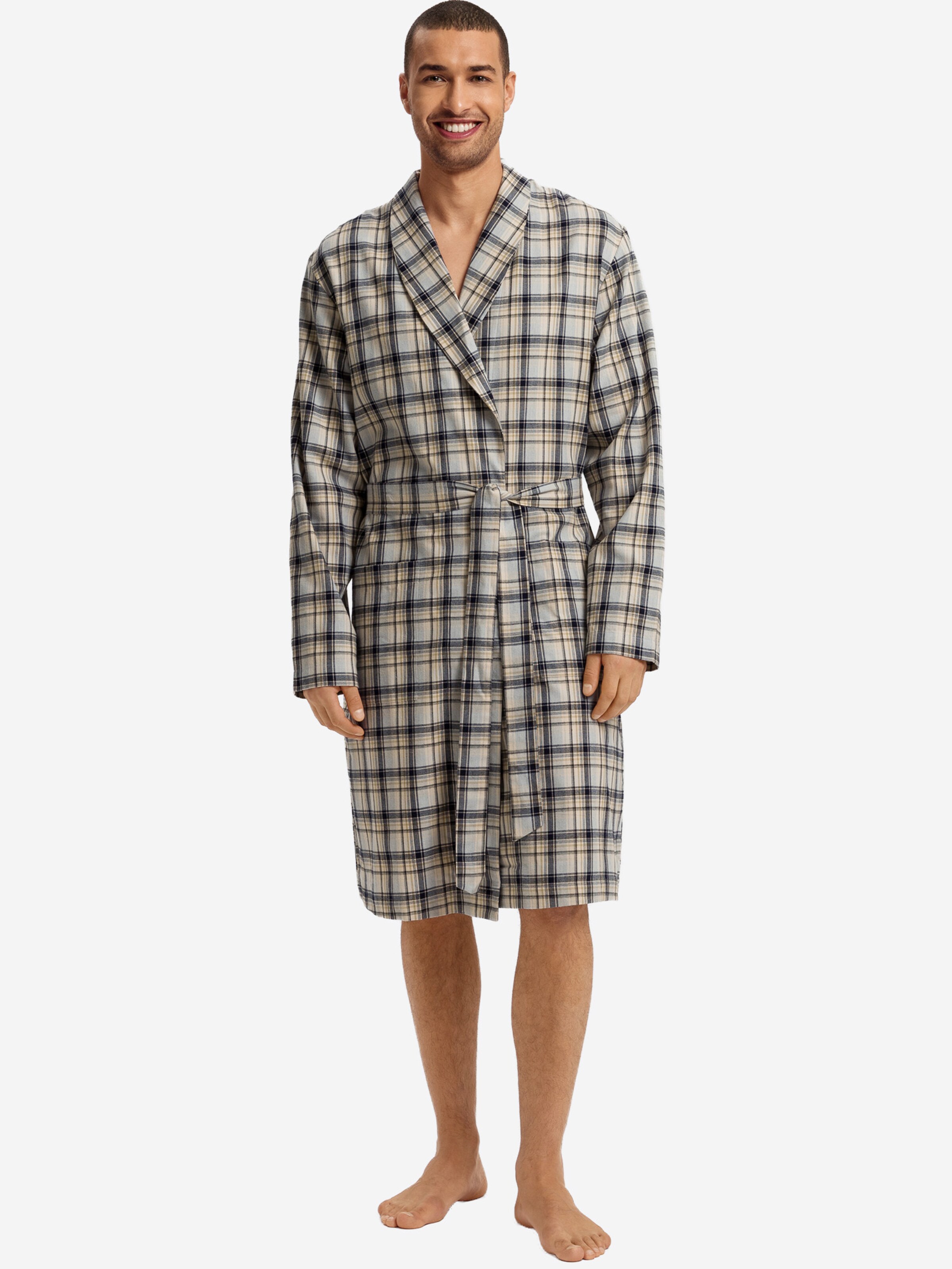 Hanro Bademantel ' Cozy Comfort ' in Beige: Vorderseite