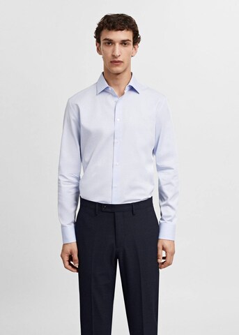 MANGO MAN Regular fit Button Up Shirt 'EMERITOL' in Blue: front