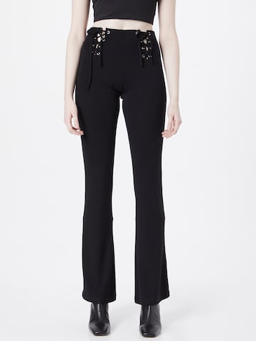 évasé Pantalon Tally Weijl en noir : devant