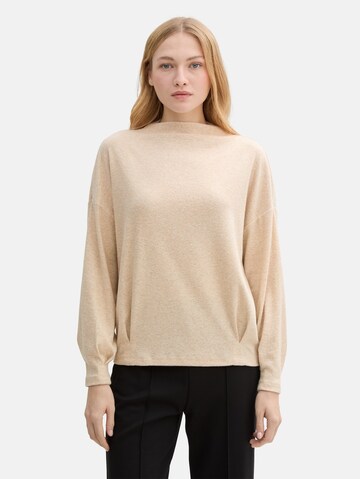 TOM TAILOR Sweatshirt in Beige: front