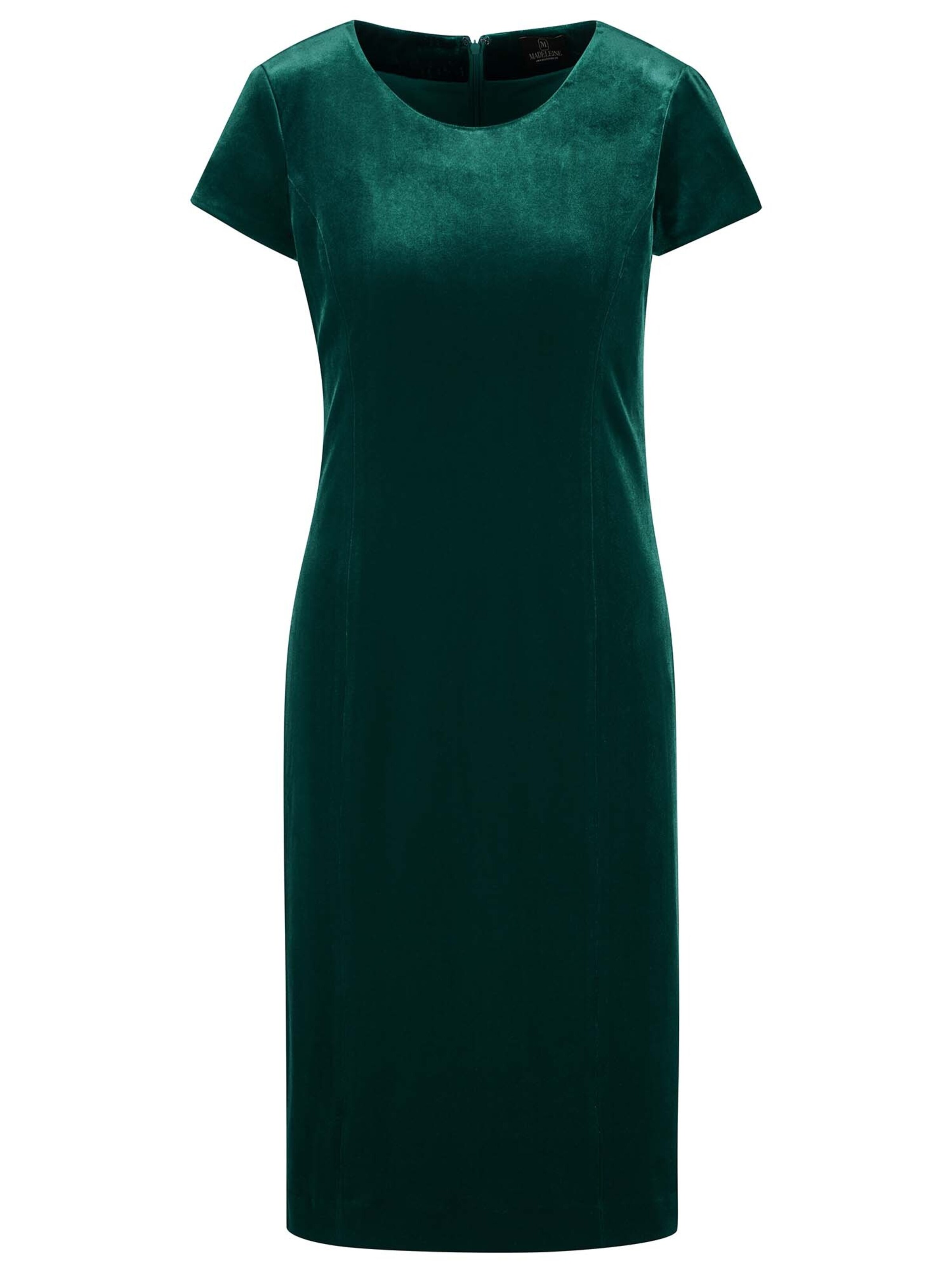 Robe fourreau MADELEINE en vert : devant