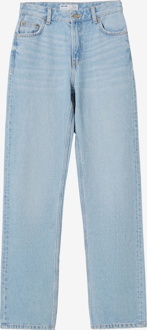 Bershka Regular Jeans in Blauw: voorkant