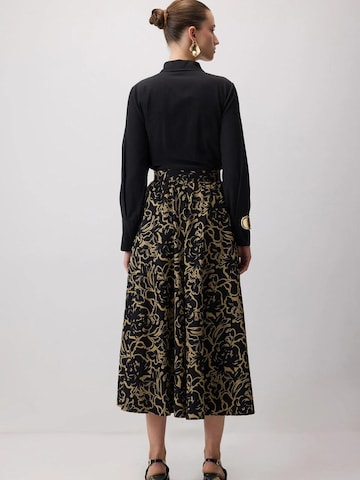 Jupe 'Patterned Flared Skirt' Touché Privé en noir