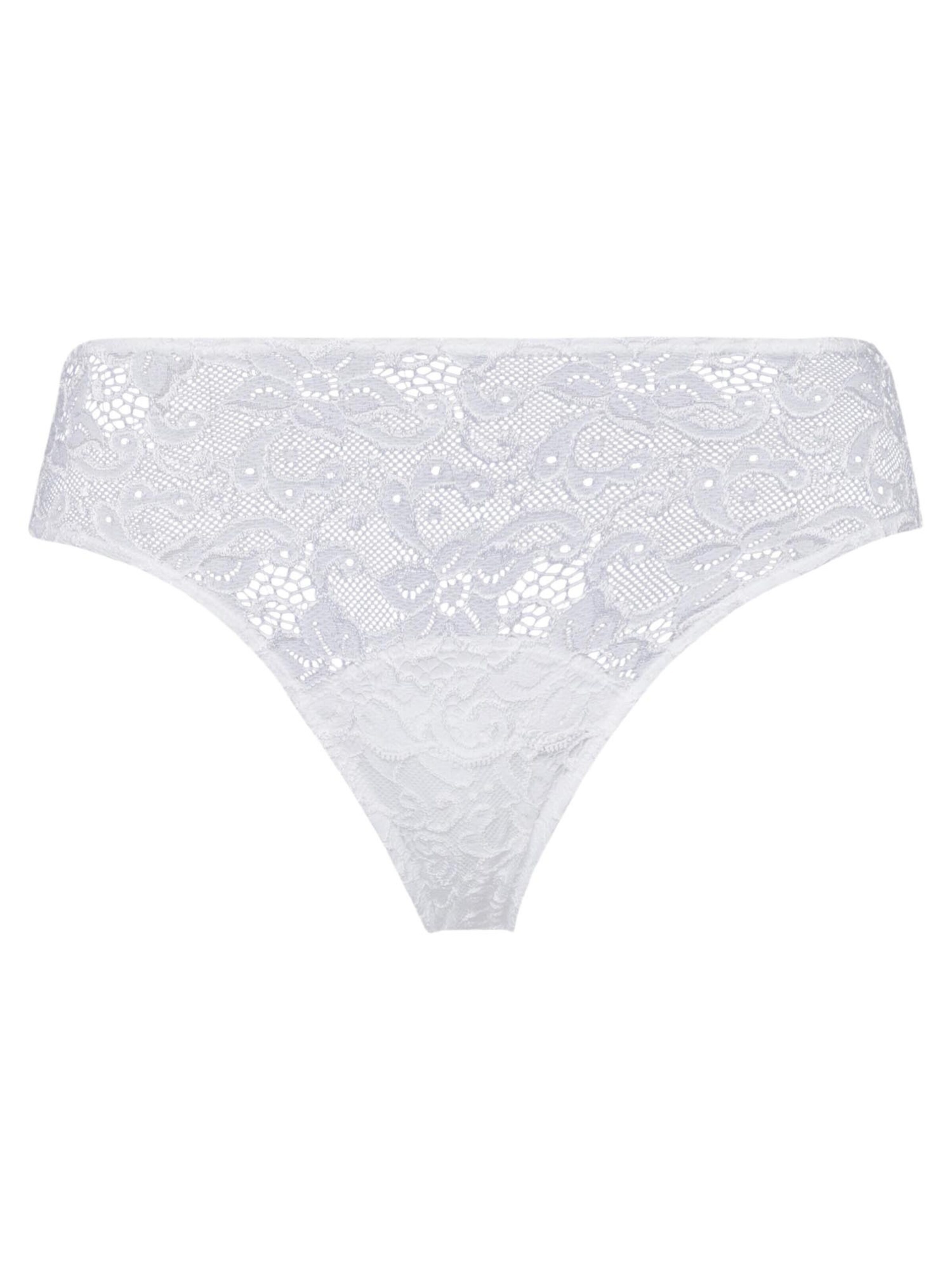 Hanro Slip 'Moments'‌‌‌ in Weiß: Vorderseite