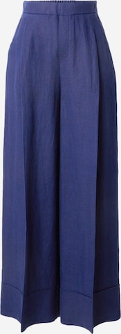 Wide leg Pantaloni con piega frontale di UNITED COLORS OF BENETTON in blu: frontale