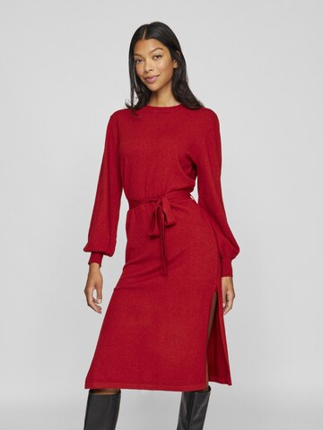 Robes en maille VILA en rouge : devant