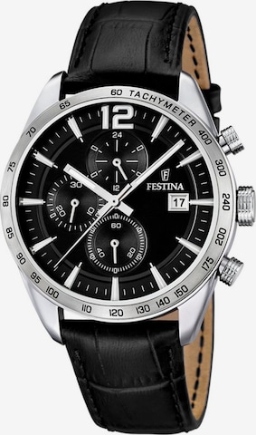 FESTINA Analogové hodinky 'Chronograph TIMELESS CHRONOGRAPH' – černá: přední strana