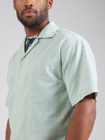 JACK & JONES Regular fit Button Up Shirt 'JJBREEZE' in Green