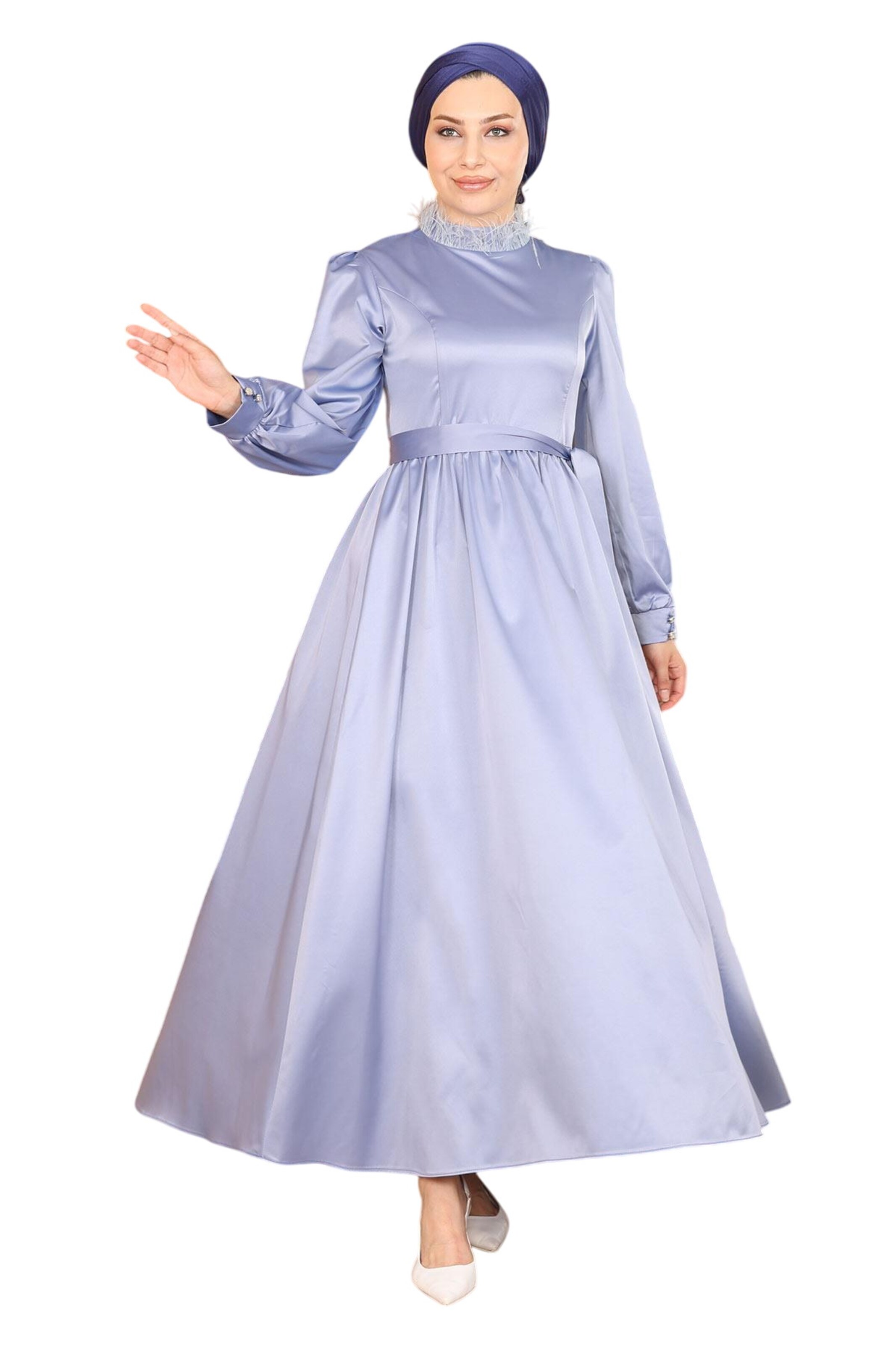 MODAMIHRAM Evening dress in Blue: front