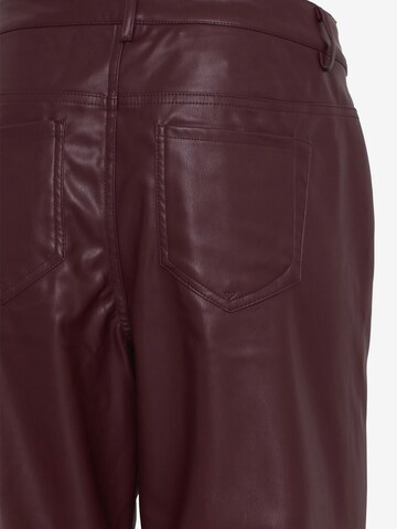 ICHI Slimfit Broek 'COMANO' in Rood