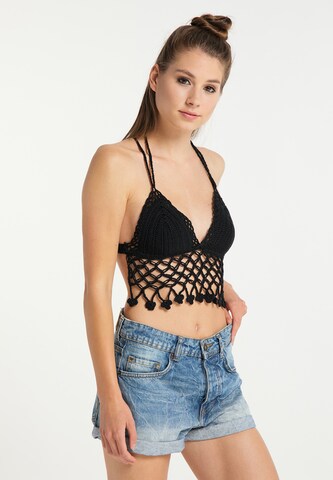 MYMO Top in Black: front