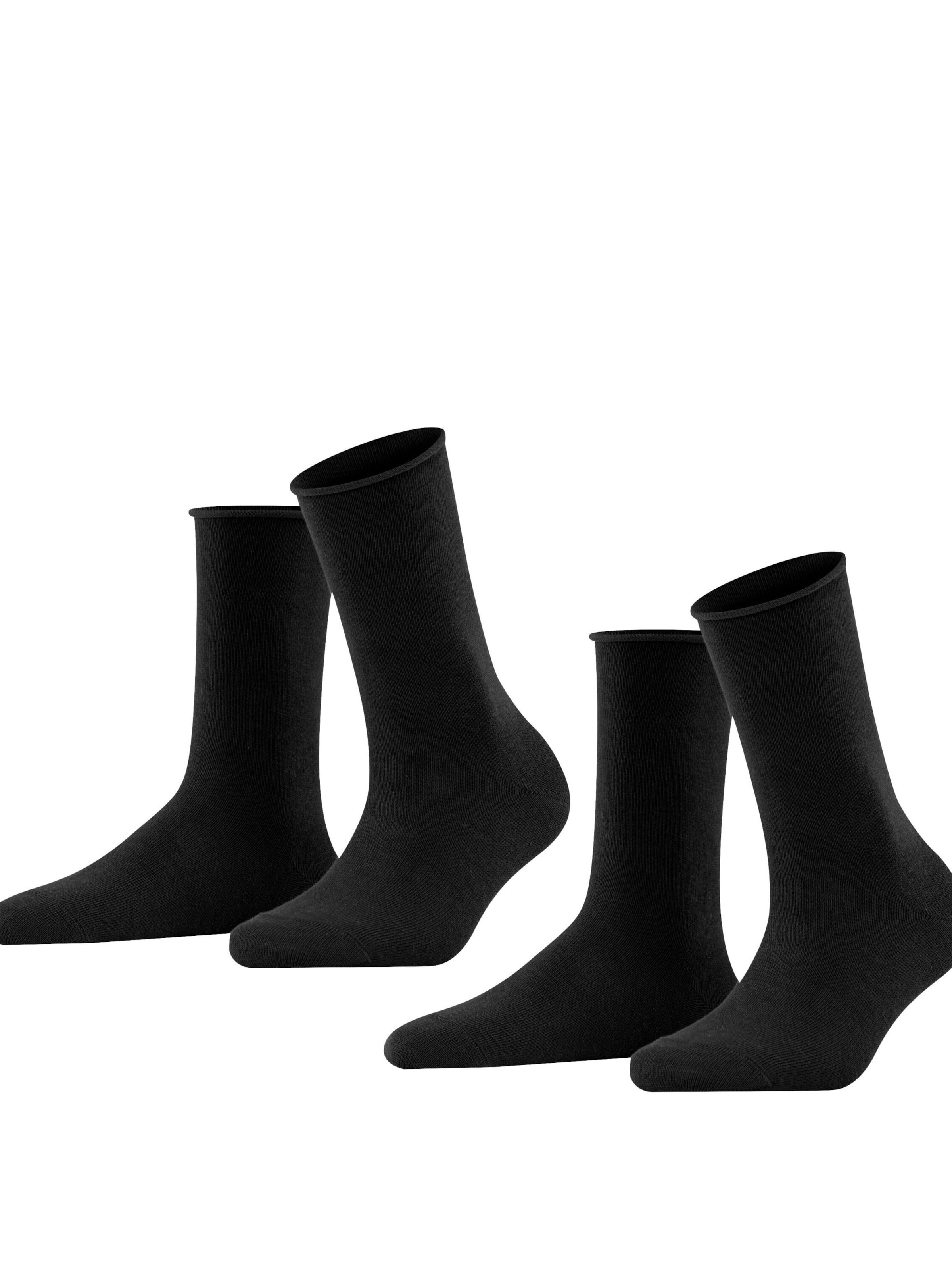 FALKE Socken 'Happy 2-Pack'‌‌‌‌‌‌‌‌ in Schwarz: Vorderseite