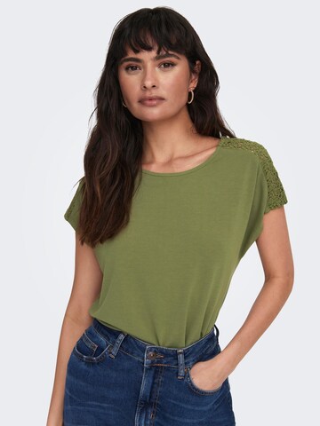 ONLY Koszulka 'Thea' w kolorze zielony: przód