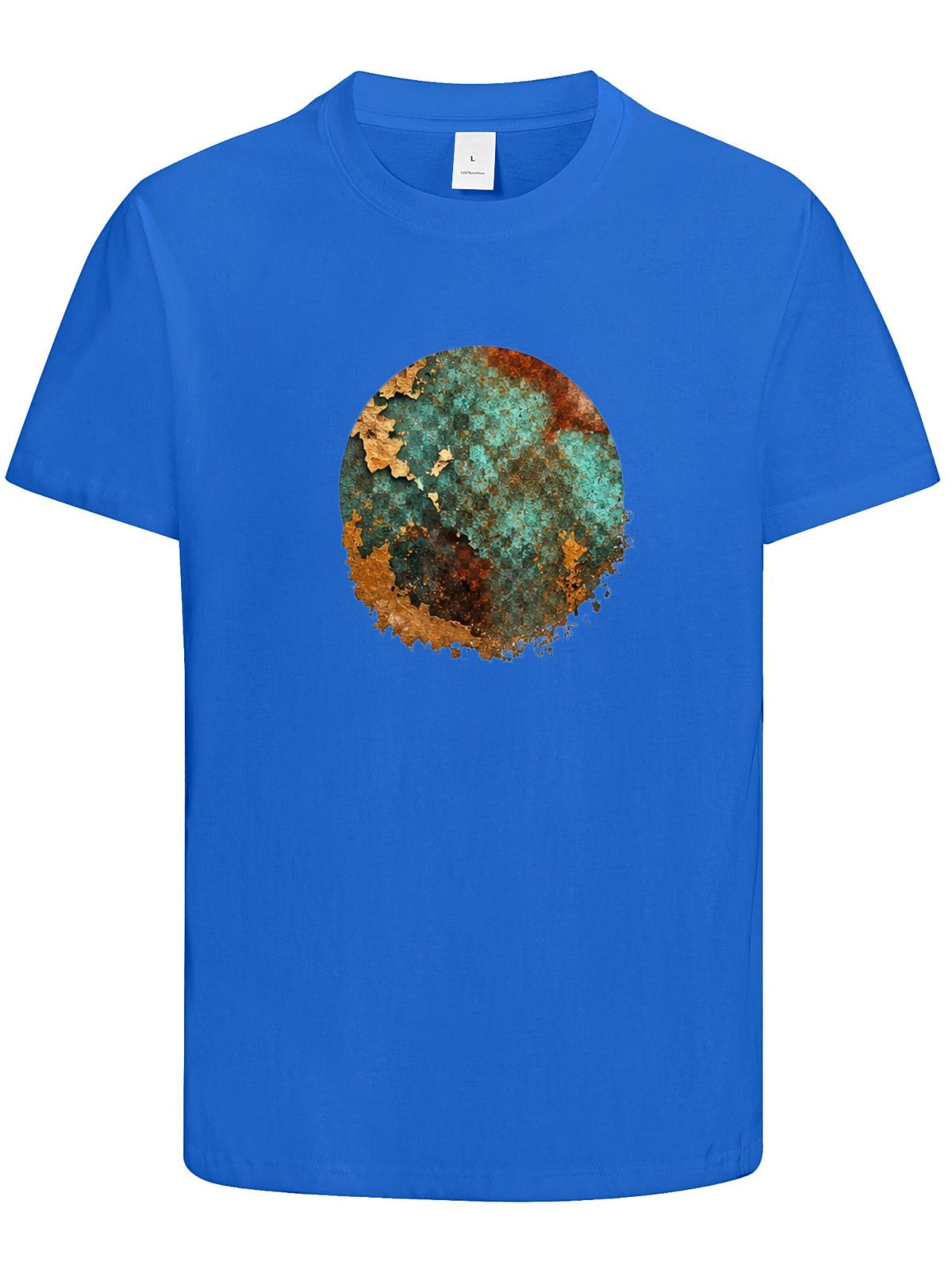 HUSKSWARE Shirt 'Grafik'‌‌‌‌‌‌‌‌‌ in Blau: Vorderseite