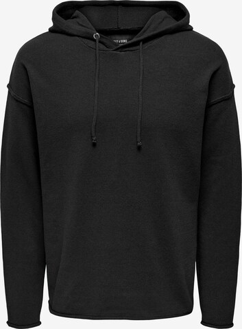 Only & Sons Sweter 'KASEY' w kolorze czarny: przód