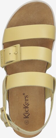 Kickers Sandalen met riem in Geel