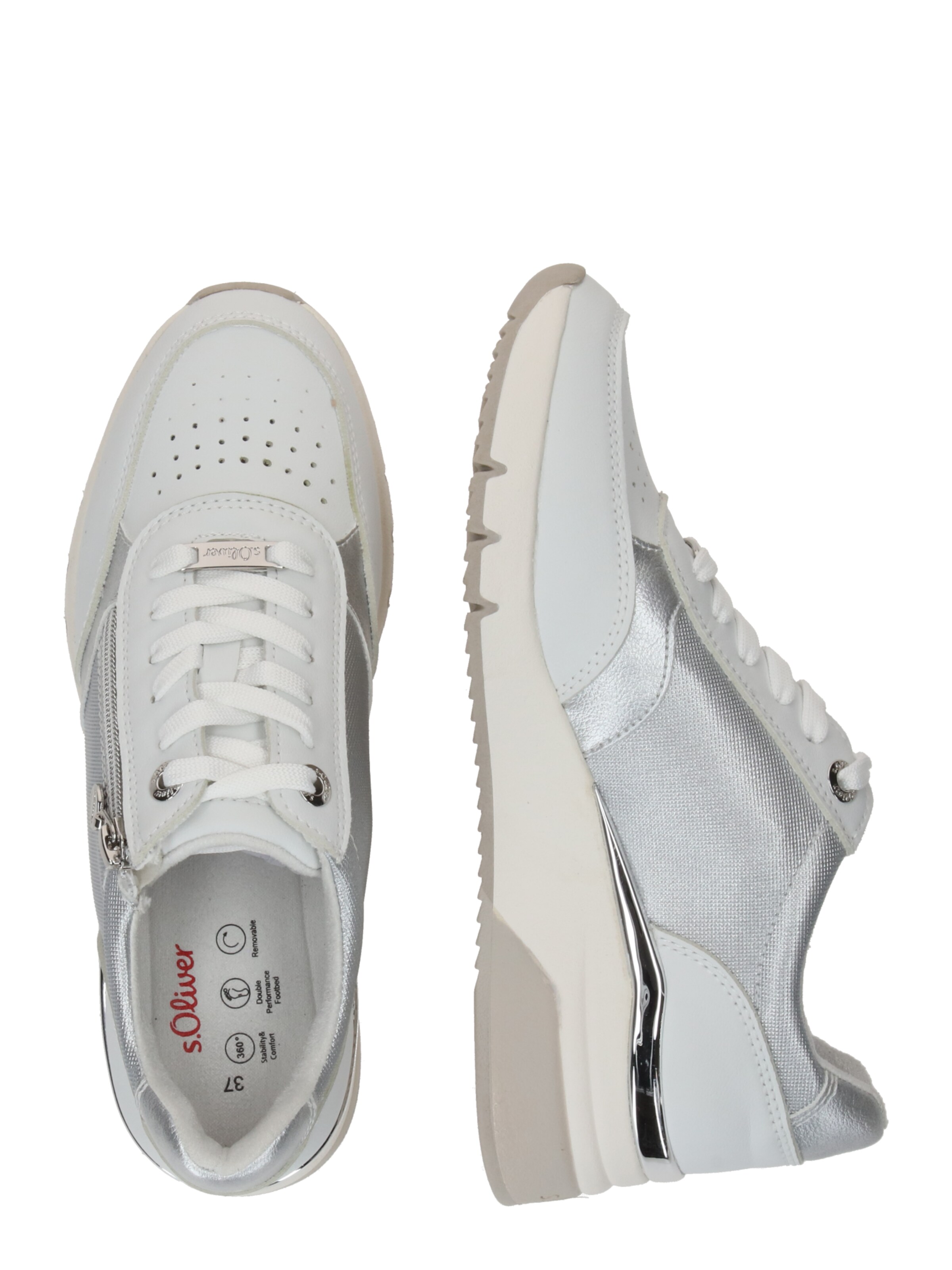s.Oliver Platform trainers in White