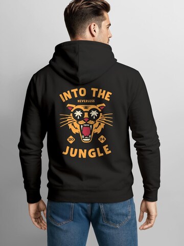 Neverless Sweatshirt 'Into the Jungle'‌‌ in Schwarz