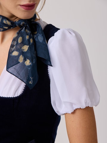 waldorff Dirndlbluse 'Malina' mit Chiffon in Weiß