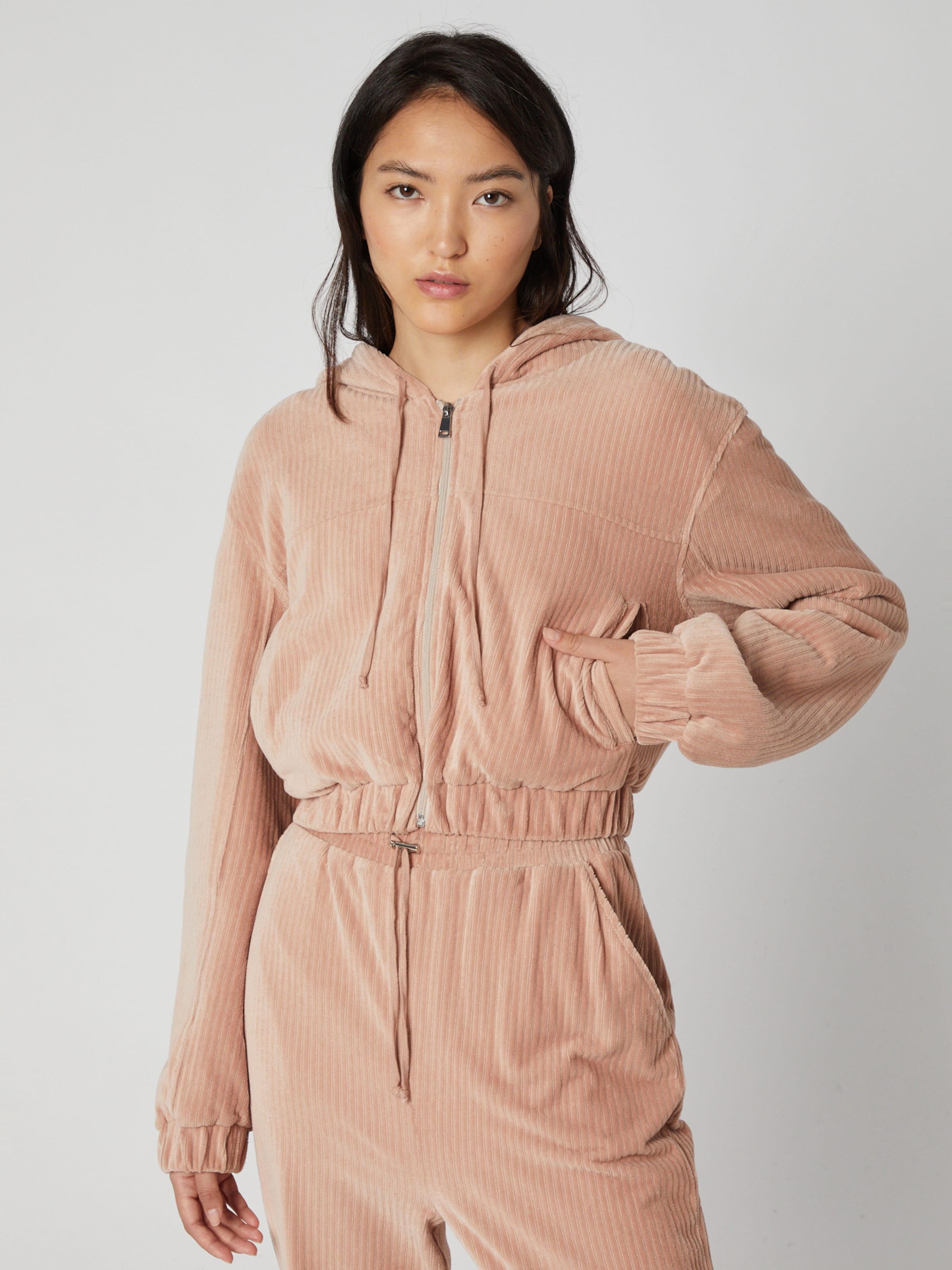 A LOT LESS Zip-Up Hoodie 'Cleo' in Rose | ABOUT YOU