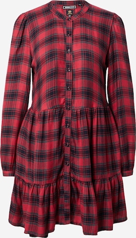 Superdry Shirt Dress in Red: front