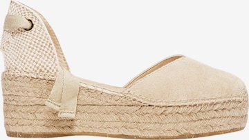 Alhamas Sandaal 'Alpargata Cuña 6 cm' in Beige: voorkant