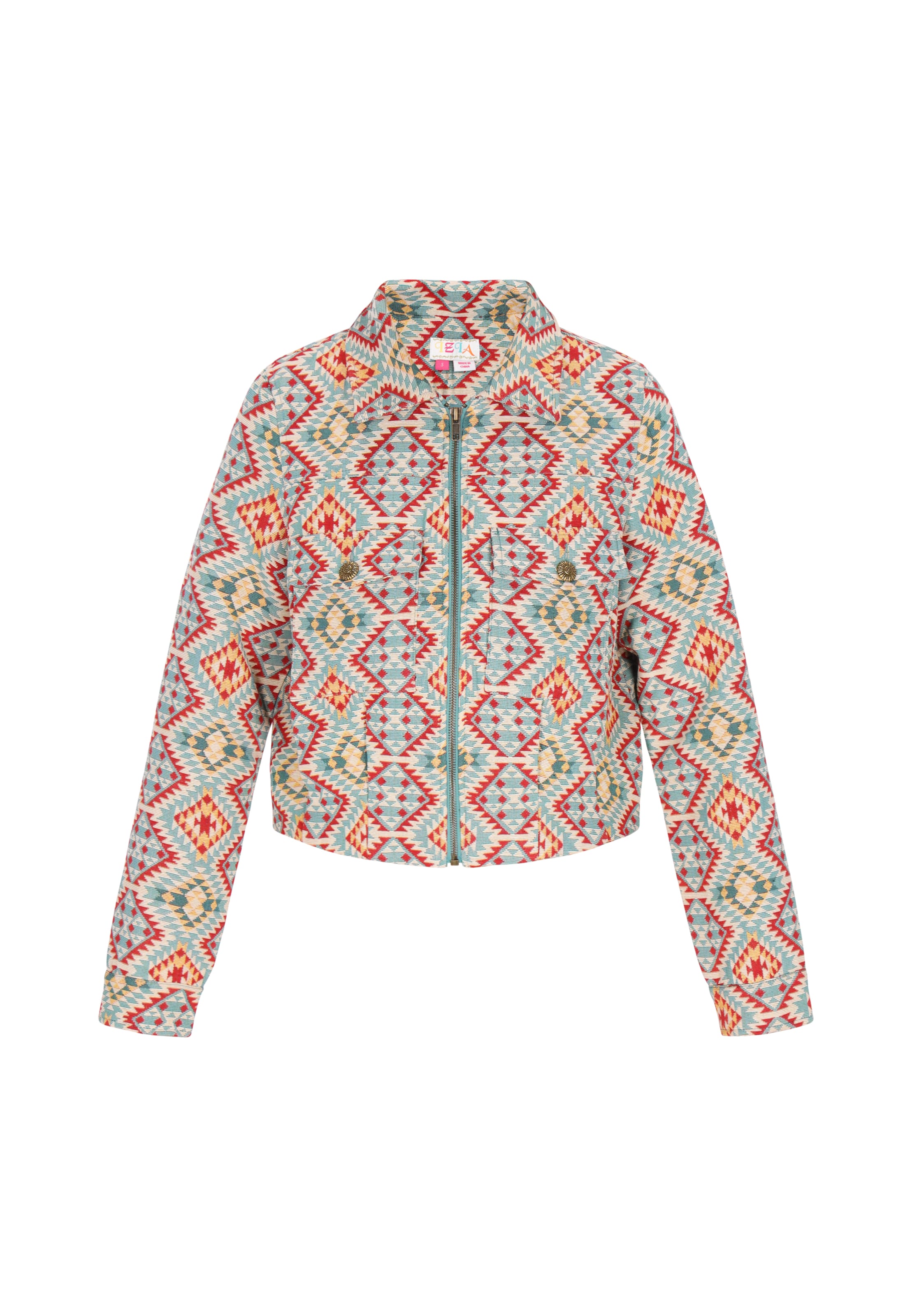 IZIA - Casaco meia-estação em mistura de cores: frente