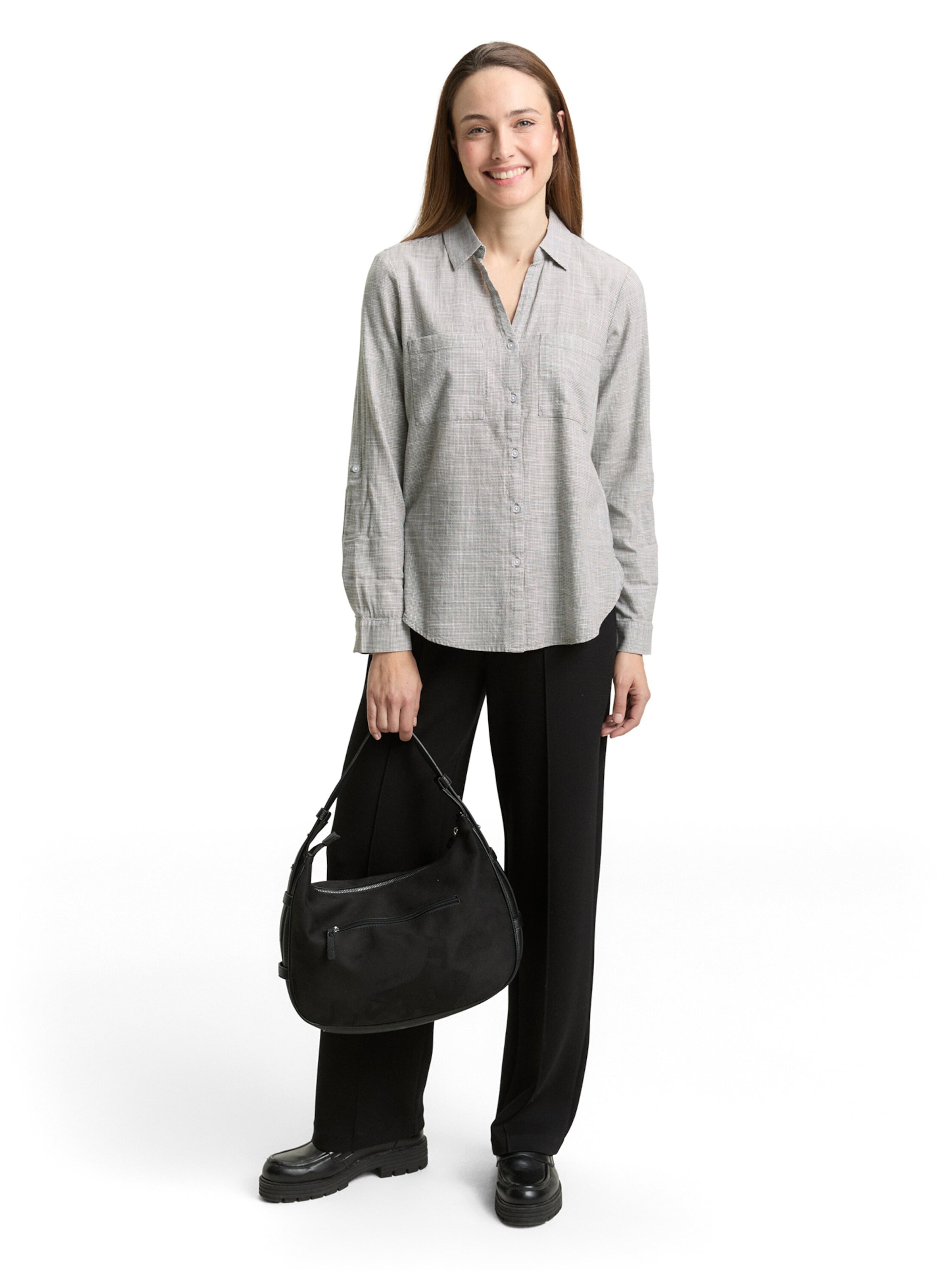 TOM TAILOR Bluse in Grau