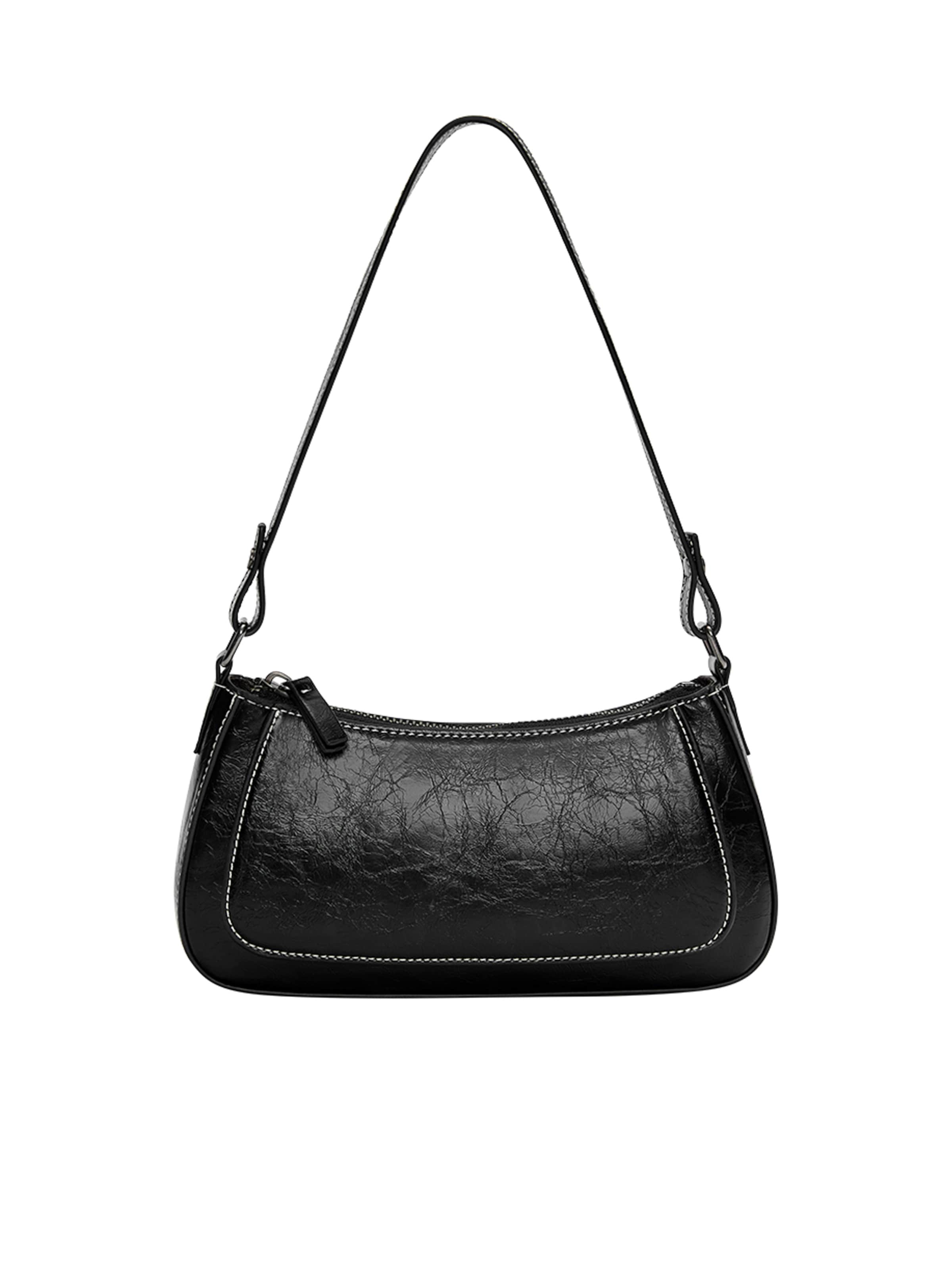 Pull&Bear Schultertasche in Schwarz: Vorderseite