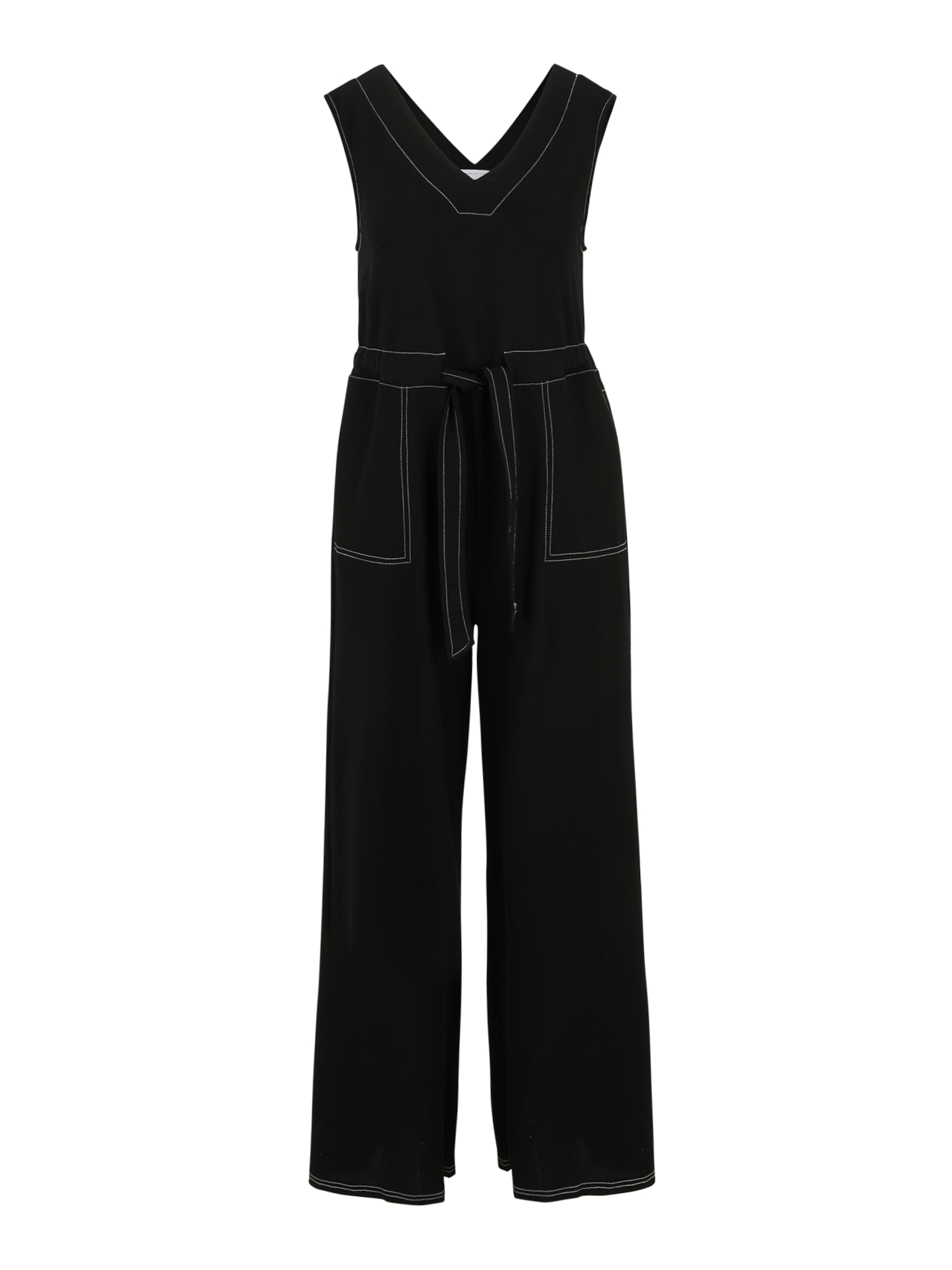 Warehouse Petite Jumpsuit in Black: front