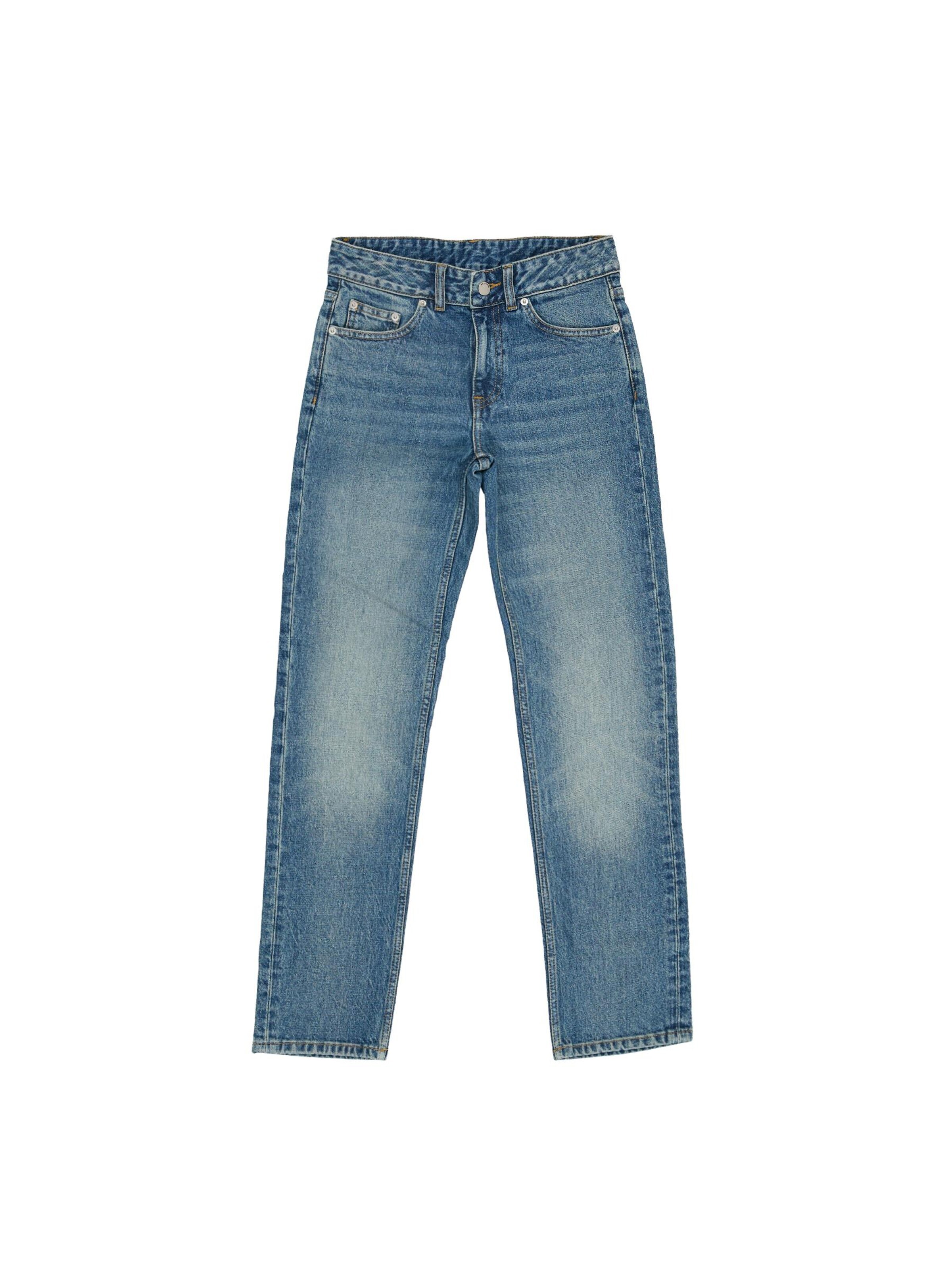 Dr. Denim Jeans 'Straw Mid Slim' in Blauw: voorkant