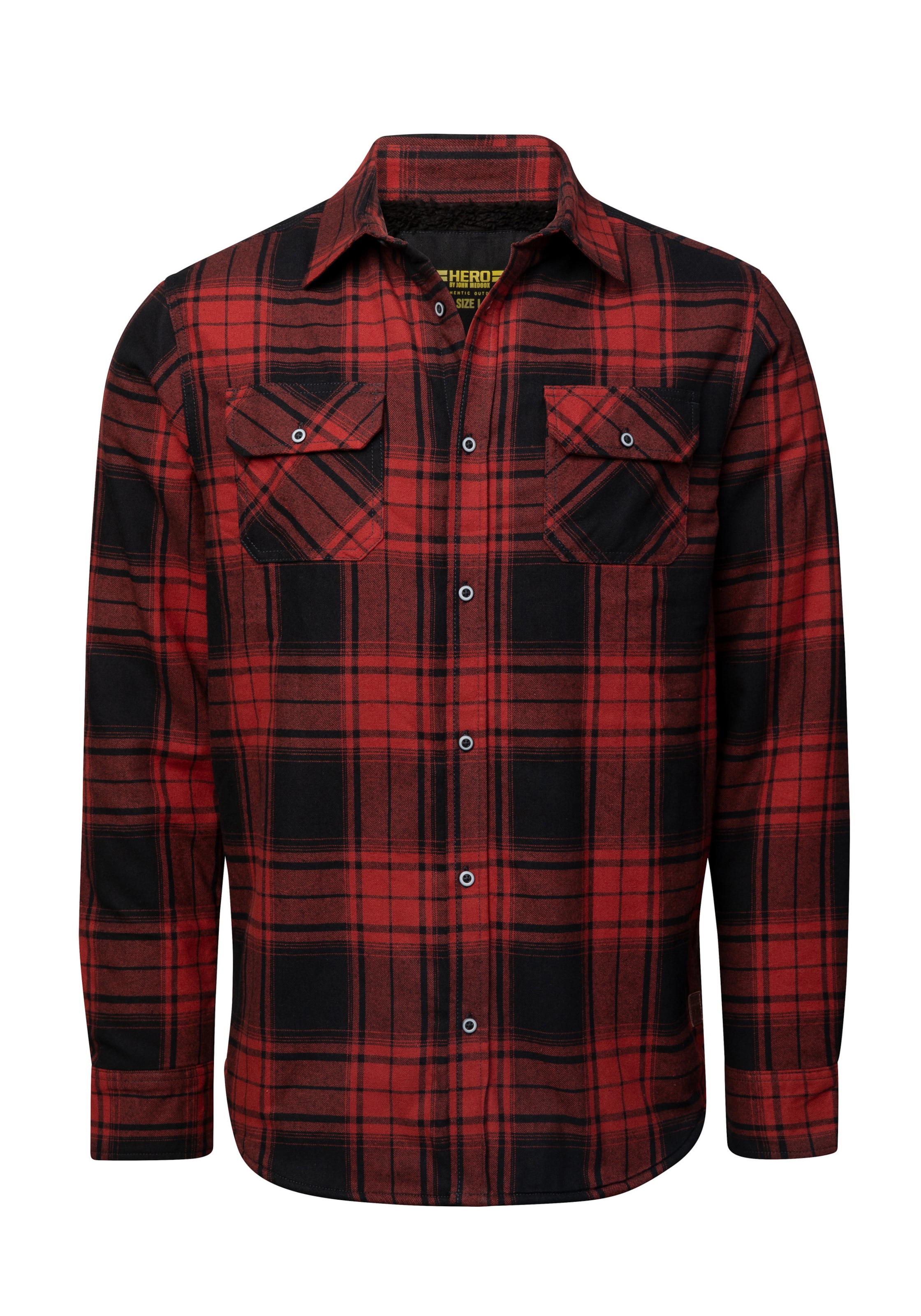 Hero Comfort Fit Hemd in Rot: Vorderseite