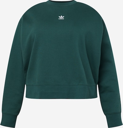 ADIDAS ORIGINALS Sweatshirt 'Adicolor Essentials Crew ' in dunkelgrün / weiß, Produktansicht