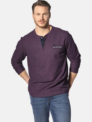Jan Vanderstorm Shirt ' Ivor ' in Lila: voorkant