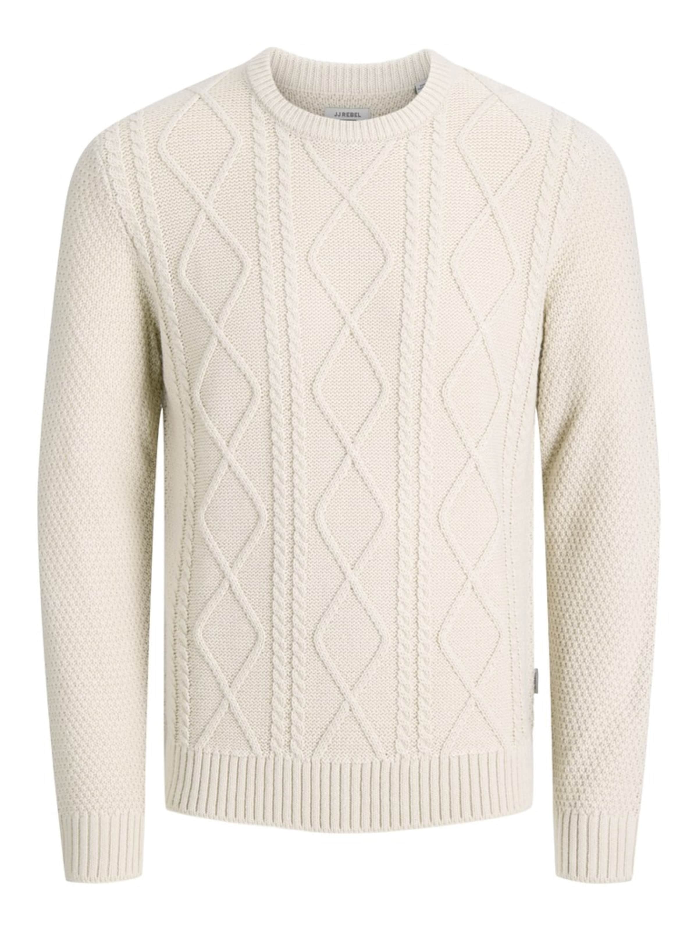 Pull-over 'JREBLUKA' JJ Rebel en beige : devant