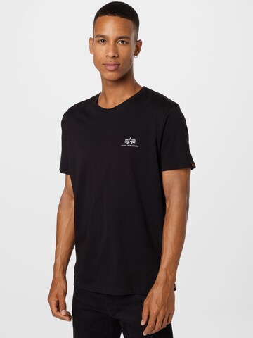 ALPHA INDUSTRIES Shirt in Zwart: voorkant