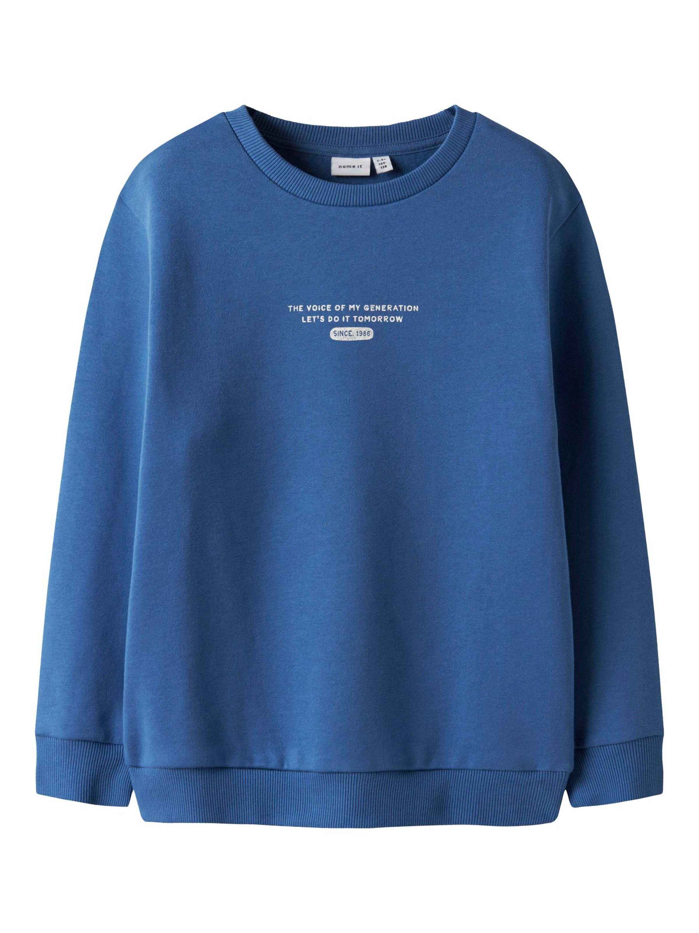 NAME IT - Sudadera en azul: frente